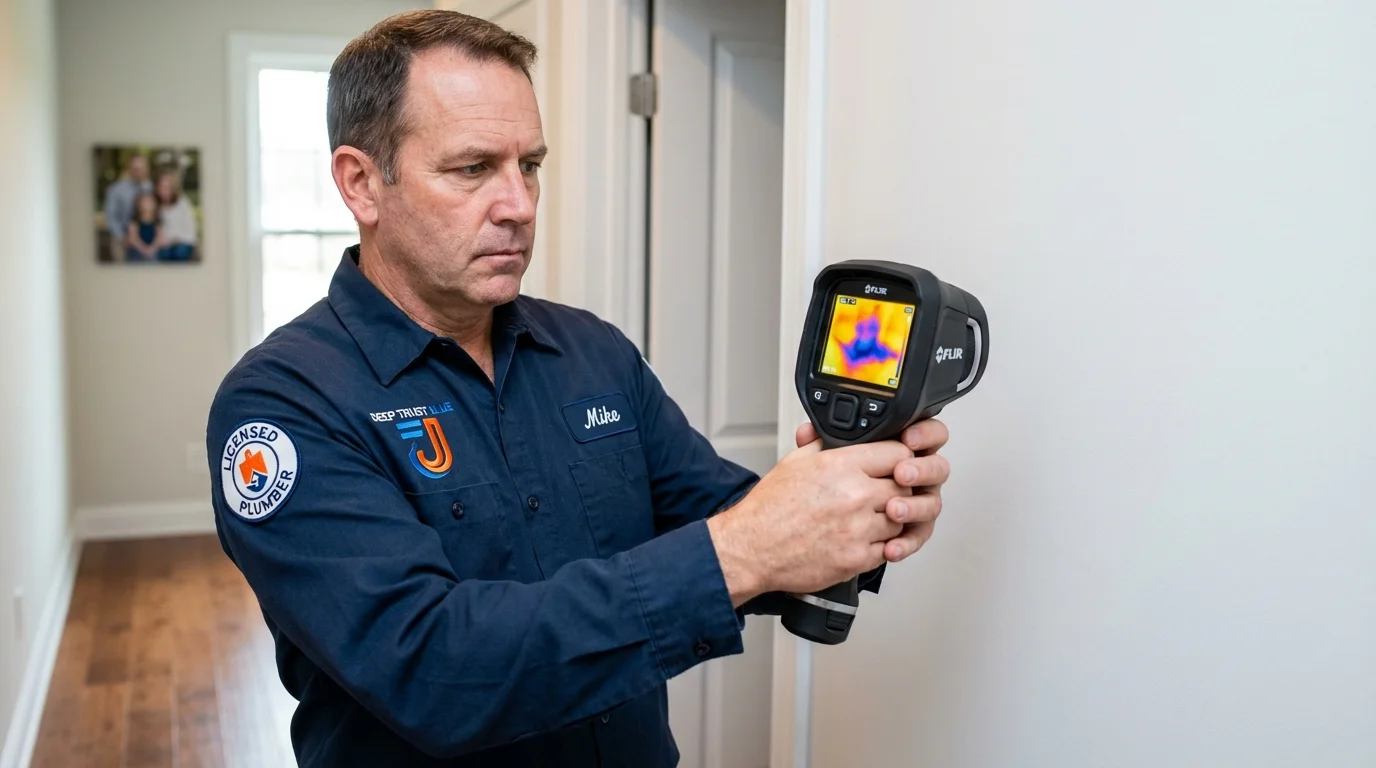 Thermal imaging leak detection by Johns Plumbing LLC in Tiltonsville